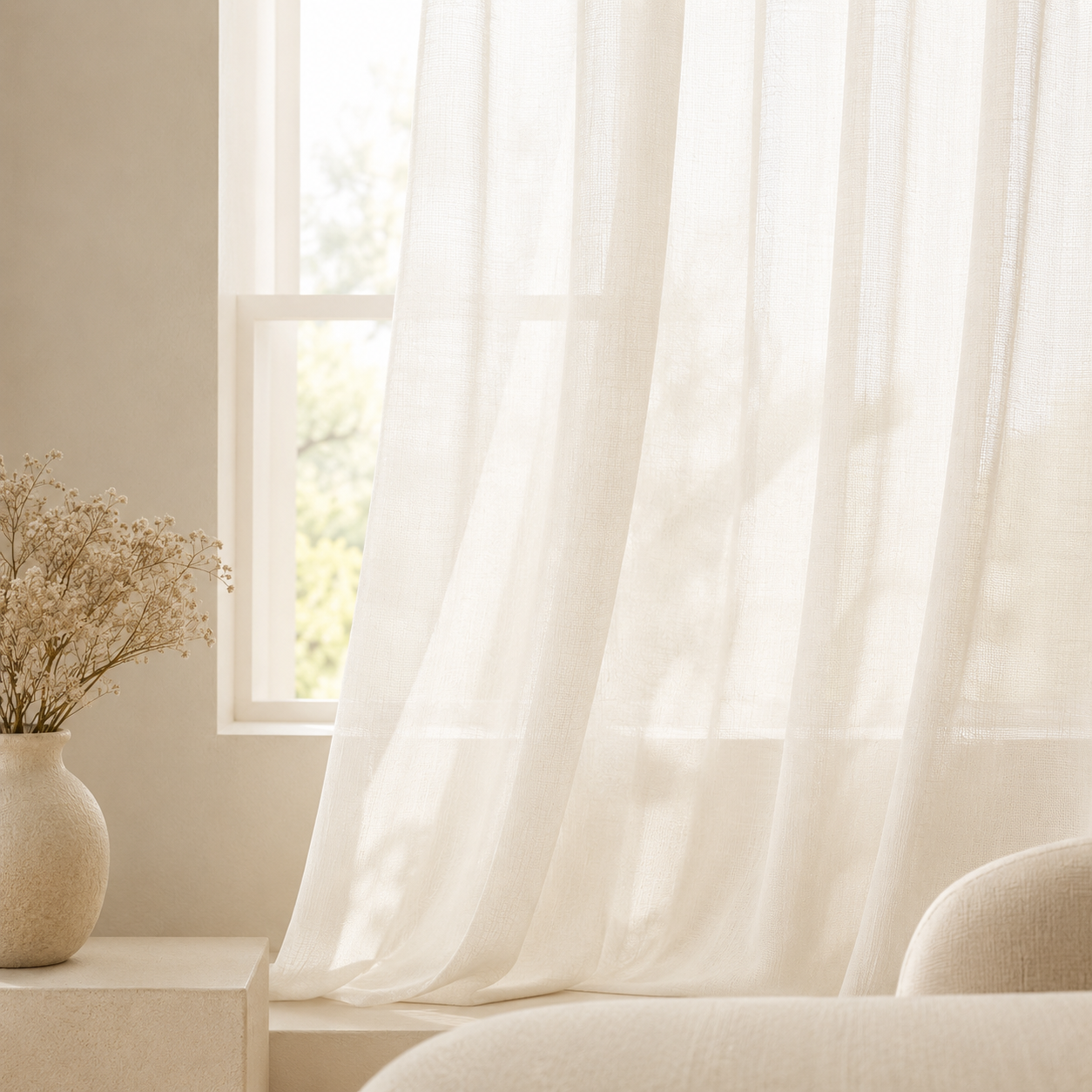 Wellspirefit™ MistSheer Voile Curtain